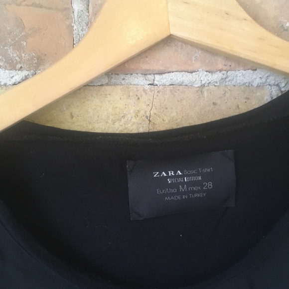 Zara Black Top with Zipper Detail - Picture 3 of 4